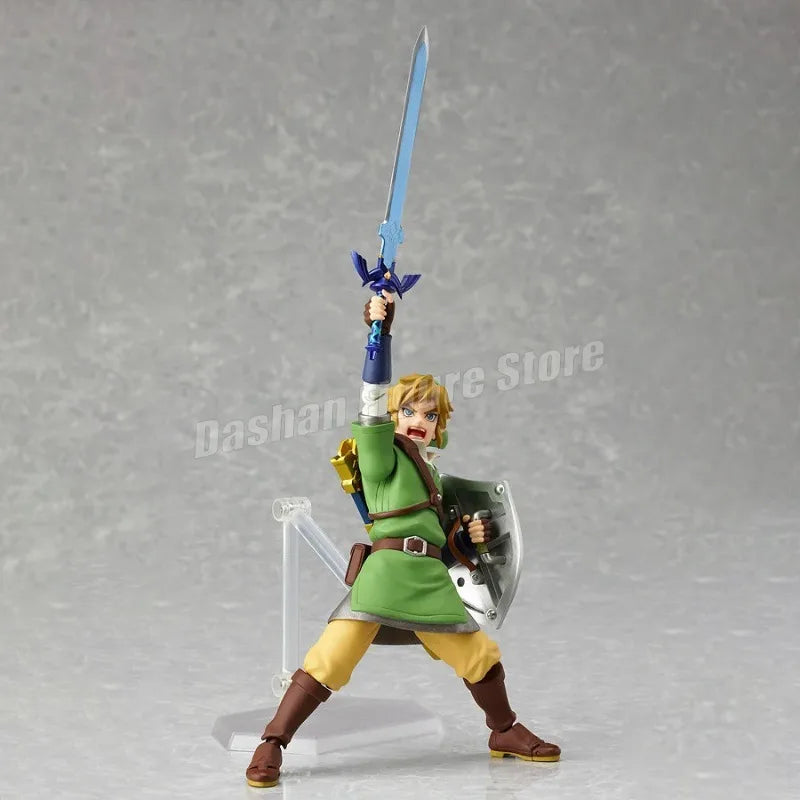 The Legend of Zelda Skyward Sword Figuren Figma 153 Link Actionfigur PVC-Sammlungsmodell 14 cm Anime-Ornamente Figur Spielzeug