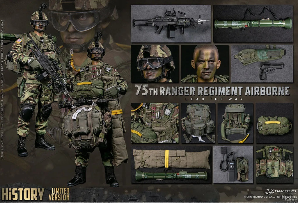 【MT】DAMTOYS NO.78094 US Army STHRANGER REGIMENT AIRBORNE 1/6 Action Figure Model Toys