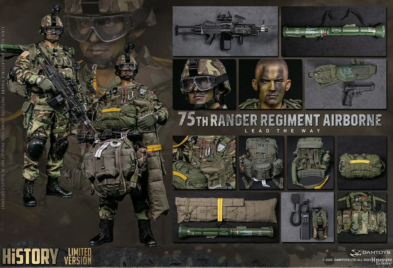 【MT】DAMTOYS NO.78094 US Army STHRANGER REGIMENT AIRBORNE 1/6 Action Figure Model Toys