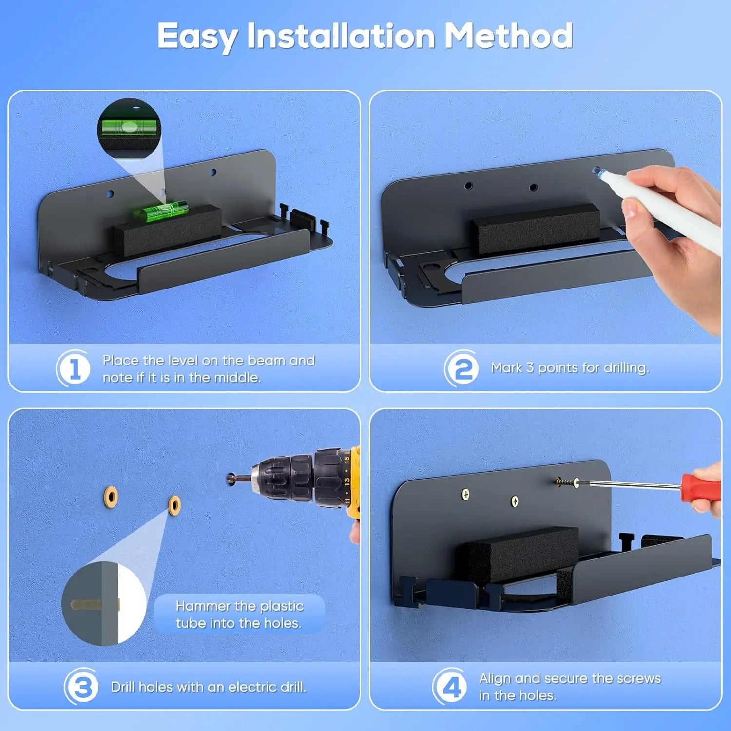 Metall-Wandhalterung für die Nintendo Switch 2-Konsole, Wandhalterungs-Set, Regalzubehör mit 5 Spielkartenhaltern und 4 Joy-Con-Halterungen