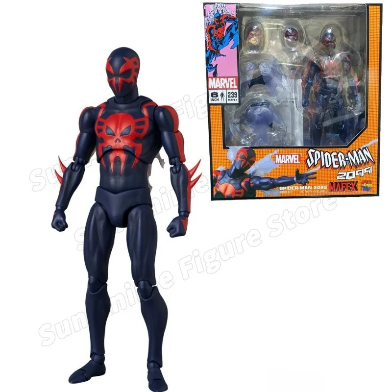 In Stock Original Medicom Toy MAFEX No.239 MAFEX SPIDER-MAN 2099(COMIC Ver.) Retro Collection Toys Gifts