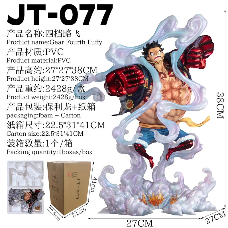JT Statue ONE PIECE Monkey D Luffy Figure Gear fourth Luffy PVC Action Figures Collection Model Toys Gifts