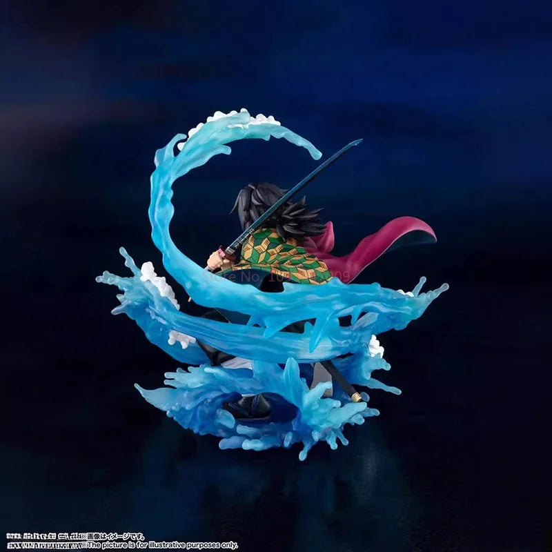 Dämonentöter Kimetsu No Yaiba Giyu Tomioka Water Hashira Zero Series Wasseratmende Statue Modell verpackte Figur Sammlerstück Geschenk