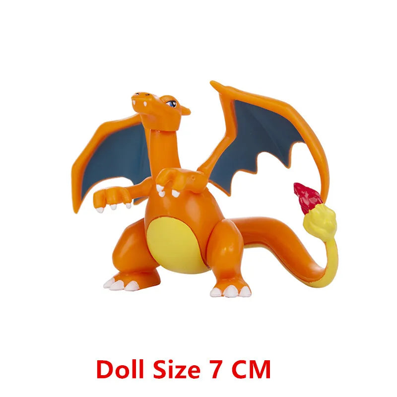 3-7 Cm PokemonCartoons Anime Figure Pikachu Mew Snorlax Charmander Cosplay Collection Pet Pocket Monster Action Model Toy Gifts
