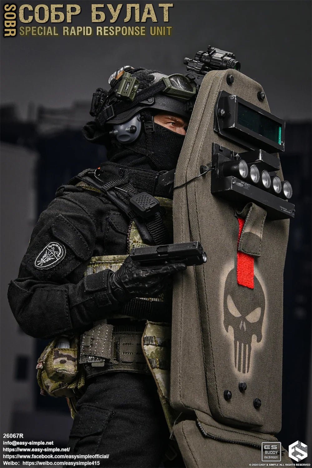 EASY&SIMPLE ES 26067R 1/6 Scale Russian Rapid Response Force SOBR Male Soldier Full Set For 12'' Action Figure Model Toys