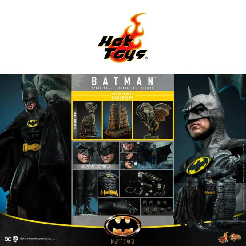 Genuine HOTTOYS HT 1/6 Scale MMS692/MMS693 Batman Action Figures 1989 Version Keaton Batman Collectible Model Toy Birthday Gift