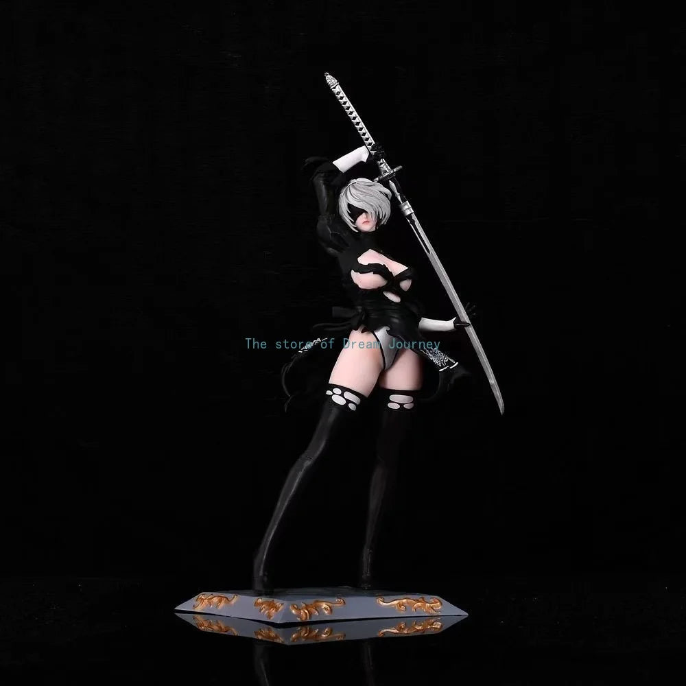 Hot Figure Yorha No. 2 Type B 2B 33cm Anime Girl PVC Action Figure Toy GK Game Statue Ornament Adult Collection Model Doll