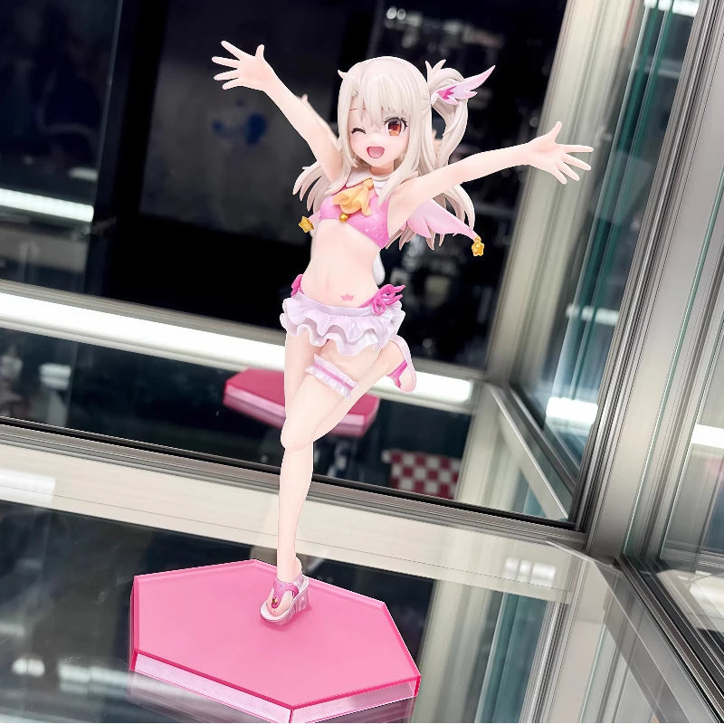 20cm Fate Kaleid Liner Illya And Miyu Swimsuit Ver Anime Gk Action Figure Collectible Model Desk Decoration Gift For Fans
