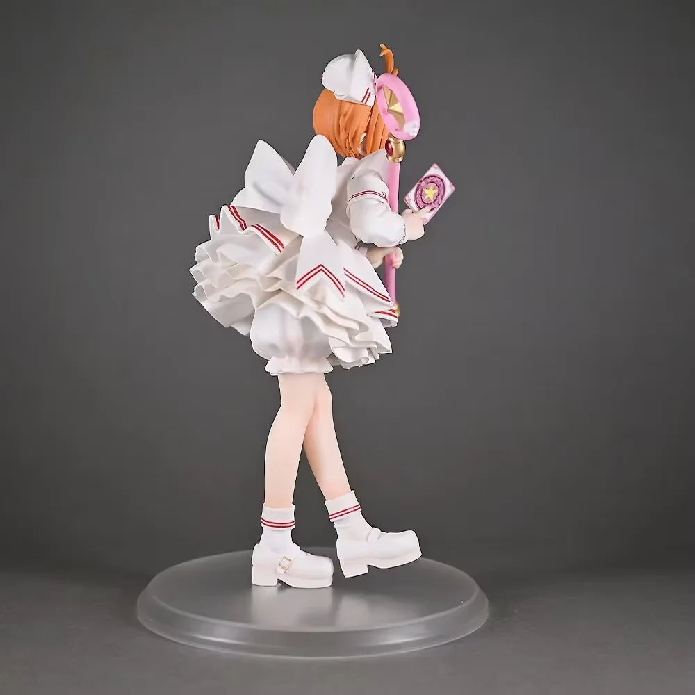 New 22cm Cardcaptor Sakura Figure Kinomoto Sakura Figures Anime Models Statue Collection Toys Desk Decoration Kids Birthday Gift