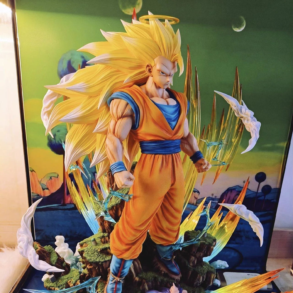 Dragon Ball GK Statue 42cm - Super Saiyan 3 Son Goku Ultra Instinct Form, Anime Collectible Model Figure