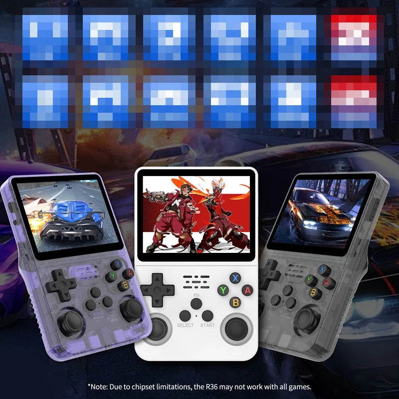 R36S Retro Games Console 3.5 Inch IPS Screen 64GB Classic Consolas Retro Handheld Games Consoles Portable Pocket Game Player