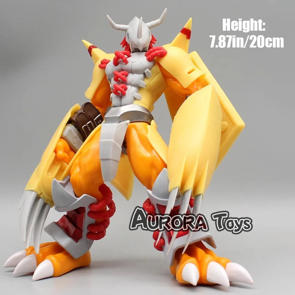 7.87in/20cm Anime Digimon Figures War Greymon Figure Garurumon Figure PVC Action Figures Collection Model Toys Gifts