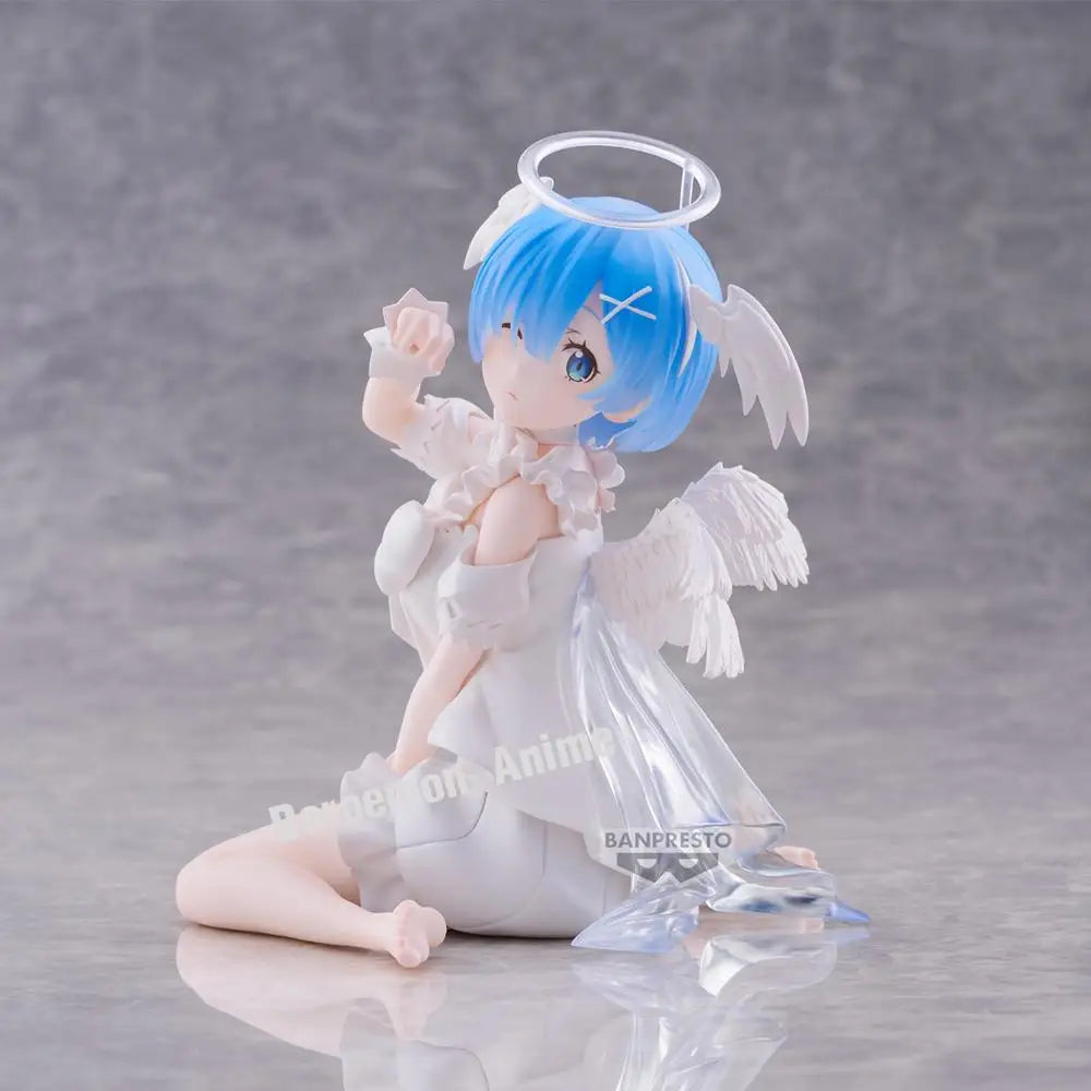 Pre-Order Original Bandai Banpresto Relax Time Re:zero Rem Sweet Angel Ver. Kawaii Anime Girlfriends Figures Model Toys Gifts