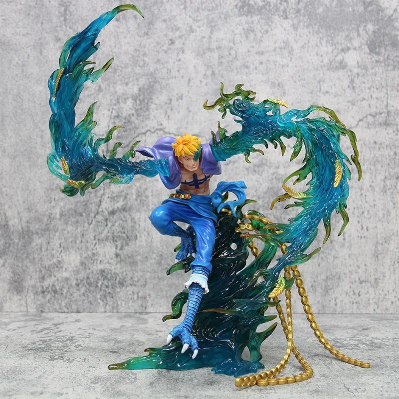 31cm One Piece Figures Phoenix Flying Marco Series Model Scenes Statue Animation Ornaments Decorative Action Figures Toy Gift