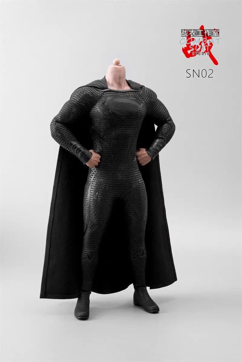 COMBA SUIT 1/6 SN02 Superhero Super Flexible Body Model Night Messenger Battle Suit Fit 12Inch Action Figure Soldier Head Sculpt