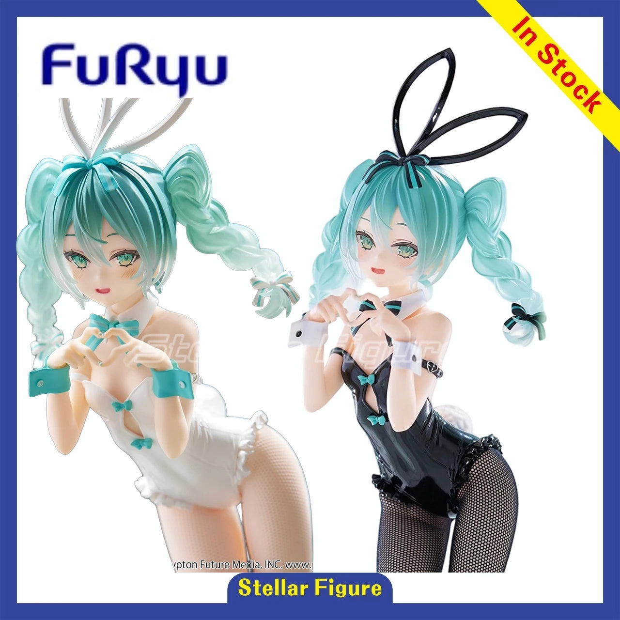 【SF】In Stock Original FuRyu BiCute Bunnies Piapro Characters Miku WHITE Figures Collection Anime Gifts