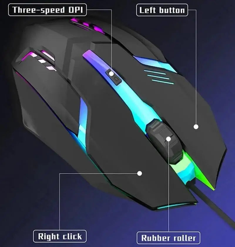 Ergonomisches Design Gaming Maus Desktop-Computer Laptop USB Backlit Maus Hersteller Heißer Verkauf 