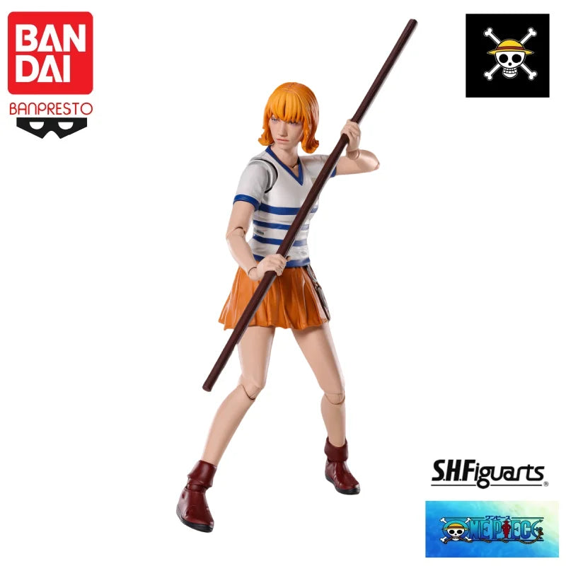Bandai Original In Stock One Piece Anime Shfiguarts Netflix Live-Action Nami Action Figure Model Doll Brand New Boxed Garage