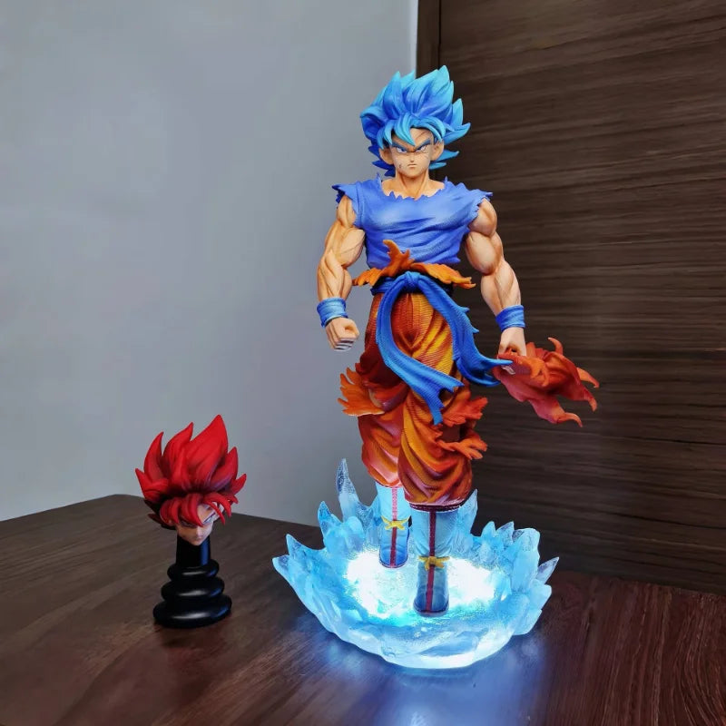 32 cm Anime Dragon Ball Super Figur Weißer Gott Modell Son Goku Ultra Instinct Actionfigur GK Statue PVC Schreibtischdekoration Spielzeug Geschenk