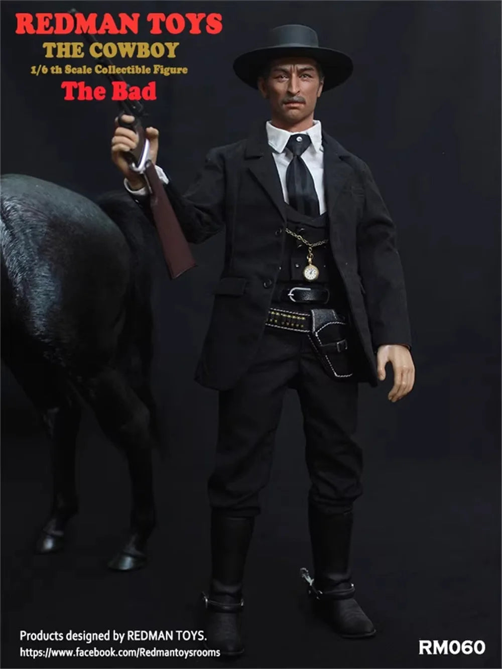 REDMAN RM060 The Bad US. West Cowboy Mayor of Tombstone Town No Horse Full Set Action Figure Gift For Fans Collectable 1/6