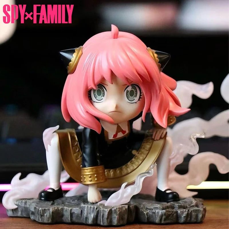 10 cm Spy Family Anya Anime Figur Anya Forger Cos Luffy Gear 2 Figurine Kawaii PVC Statue Dekoration Sammlung Modell Spielzeug Geschenke