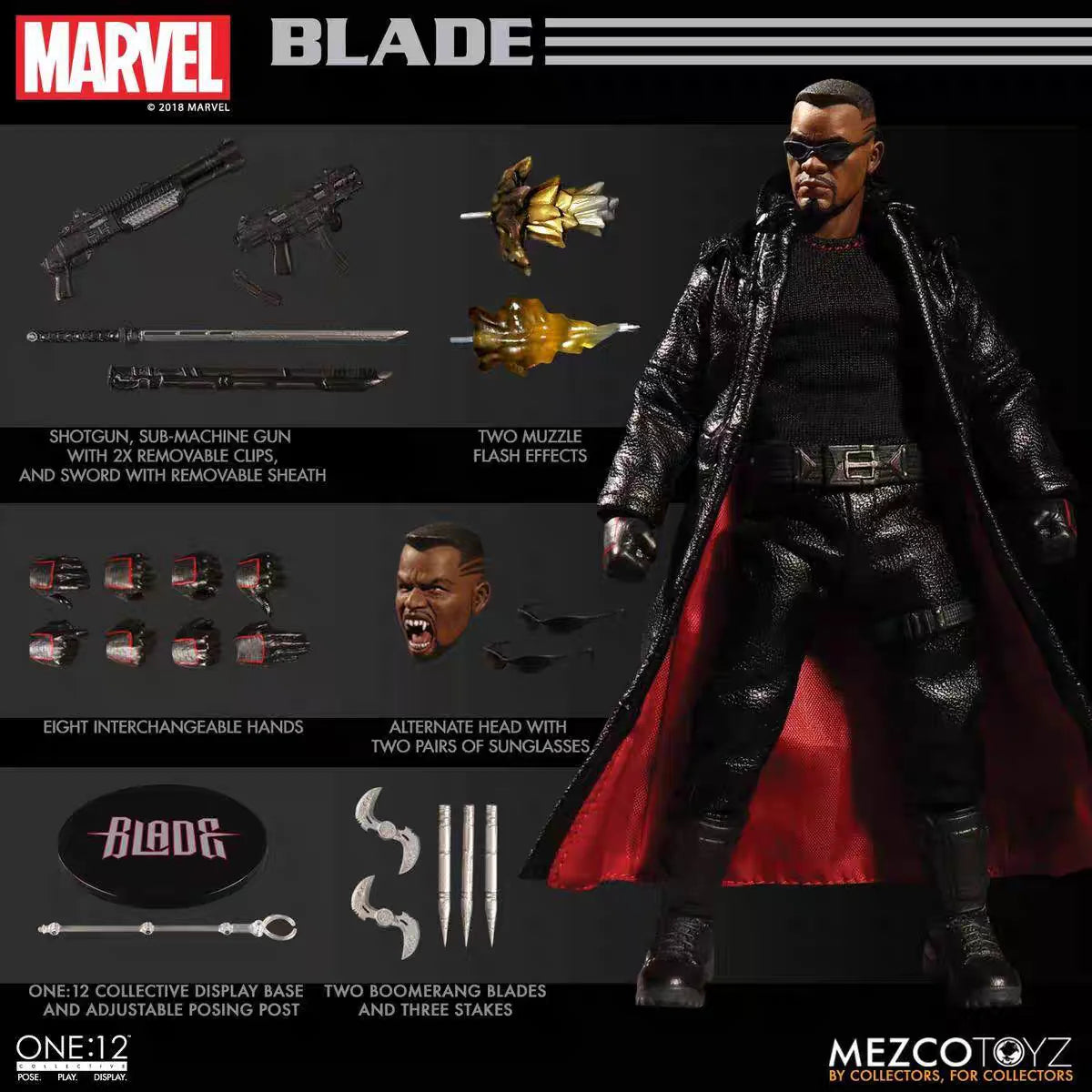 In Stock Mezco Toys One:12 Blade Movability Model Toys Collection Cartoon 1/12 Eric Brooks