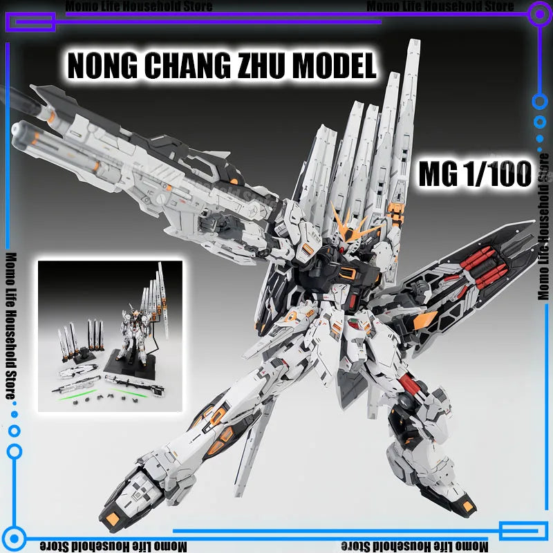New NONGCHENGZHU 1/100 MG RX-93 v GK Assembly Model Kits Plastic skeleton Anime Action Figure Robot Plastic Model Gifts Toys