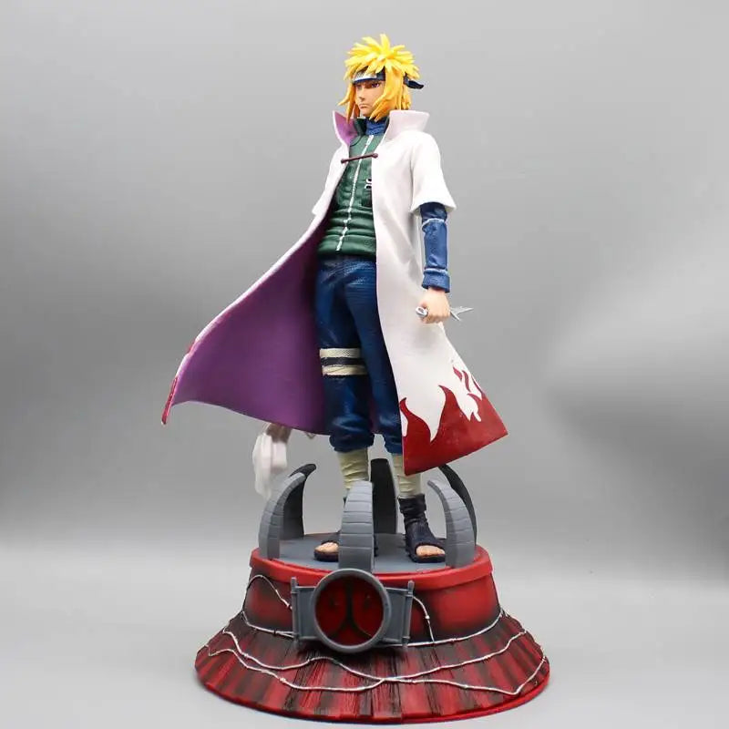 37 cm große NARUTO Namikaze Minato Vierter Hokage Actionfigur Anime-Zubehörmodell Schreibtischornament Puppe Spielzeugsammlung