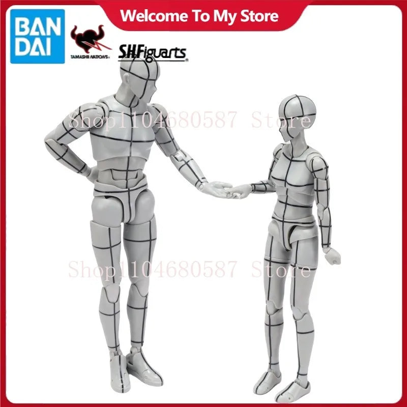 Bandai S.H.Figuarts Body Kun&Body Ma Gray Color Ver. Wire Frame Sports Version Action Figure Collection Model Toy Gift Hobby