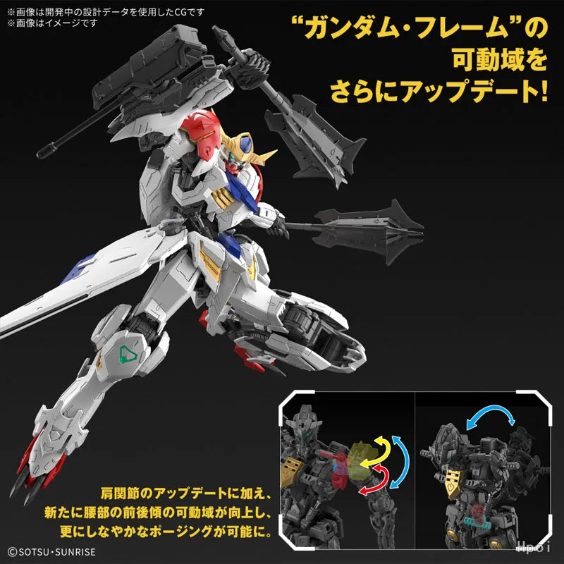Low price In Stock BANDAI Original Box MG 1/100 GUNDAM BARBATOS LUPUS Action Figure Model Toy Gift for Kid Foam Box Packaging