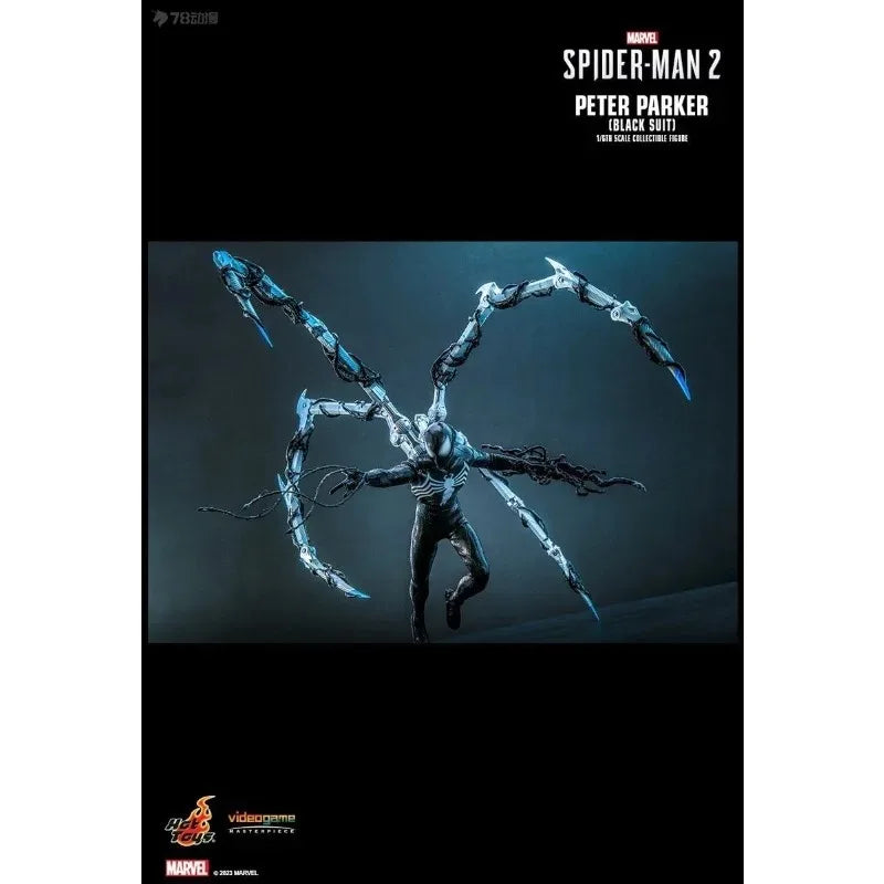 HOT TOYS Original HT 1/6 Scale VGM056 Marvel's Spider-Man 2 Peter Parker (Black Suit) Action Figure Collectible Model Toys