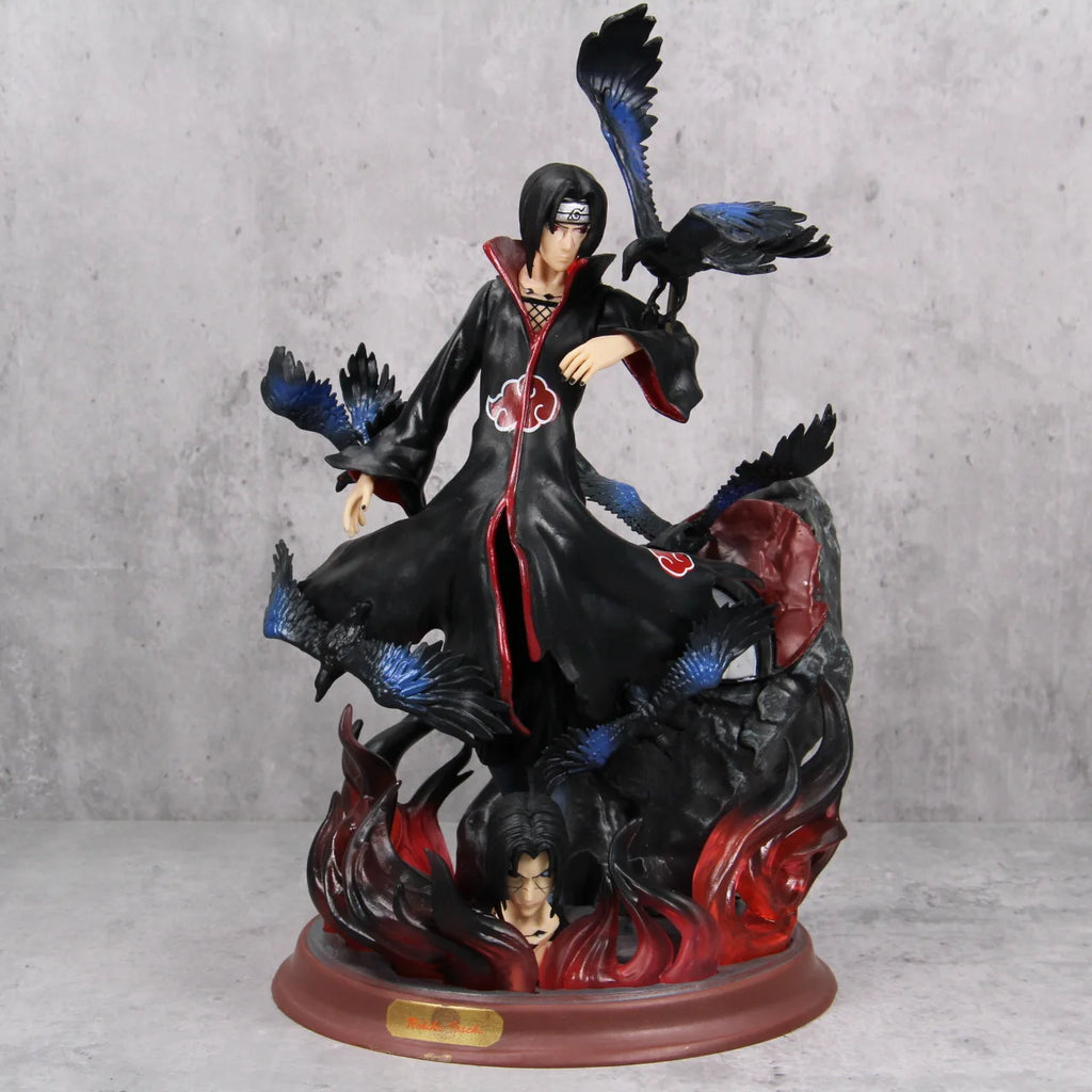 2025 Hot Naruto Crow Hall Itachi GK Uchiha Itachi Statue Anime Figure Model Desktop Ornament Hand-made Collection Brithday Gift