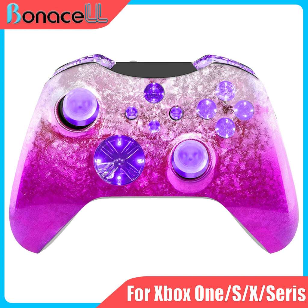 Wireless Controller for XBox One/Series S/X/PC Console Gamepads Dual Vibration Game Joystick W/ RGB Hall Effect 6-Axis Gyro FUNC