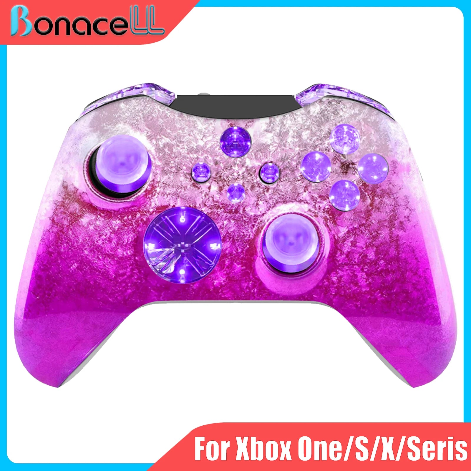 Wireless Controller for XBox One/Series S/X/PC Console Gamepads Dual Vibration Game Joystick W/ RGB Hall Effect 6-Axis Gyro FUNC