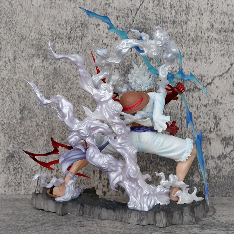25cm One Piece Raiden Five Gear Nica Lightning Luffy Action Figure Model Statue Toys Collection Decoration Model Toys Gift