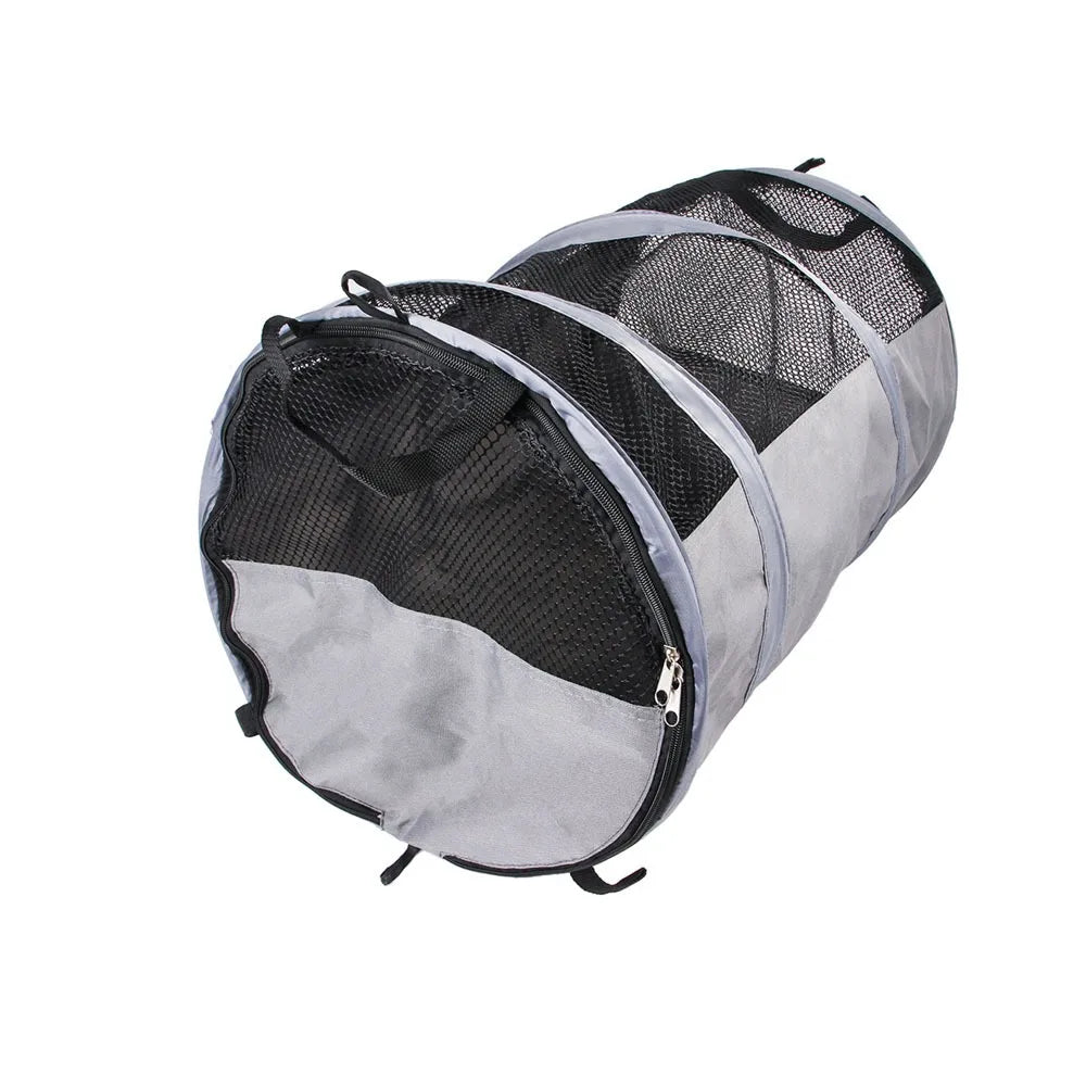 Foldable Pet Car Bag with Safety Belt Cylindrical Dog Car Seat Carrier Large Capacity Wear-resistant Car Rear Dog Seat Tent