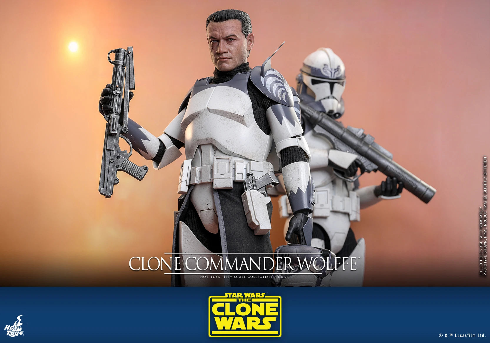 In Stock HotToys TMS141 Star Wars Clone Commander Wolffe 1/6 Soldier Figure Animation Action Figure Toy Gift Model Collection