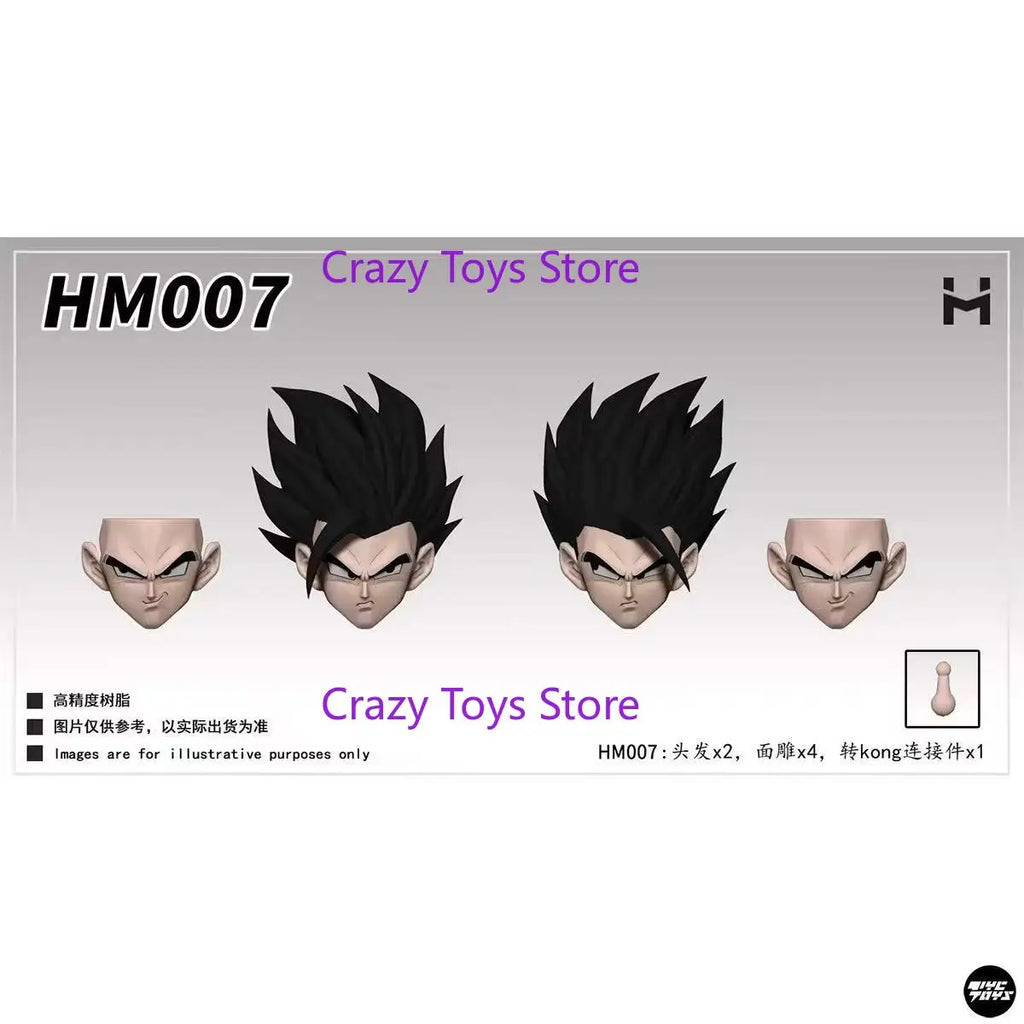 In Stock HMYR Dragon Ball S.H.Figuarts SHF Son Gohan Vegetto Black Gohan Head Accessory Kit Anime Action Figure Toy Model