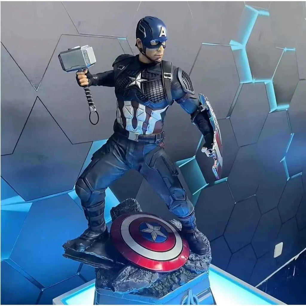 Marvel Captain America 1/6 Scale Scene GK Full Body Statue Collectible Model Decoration In Stock