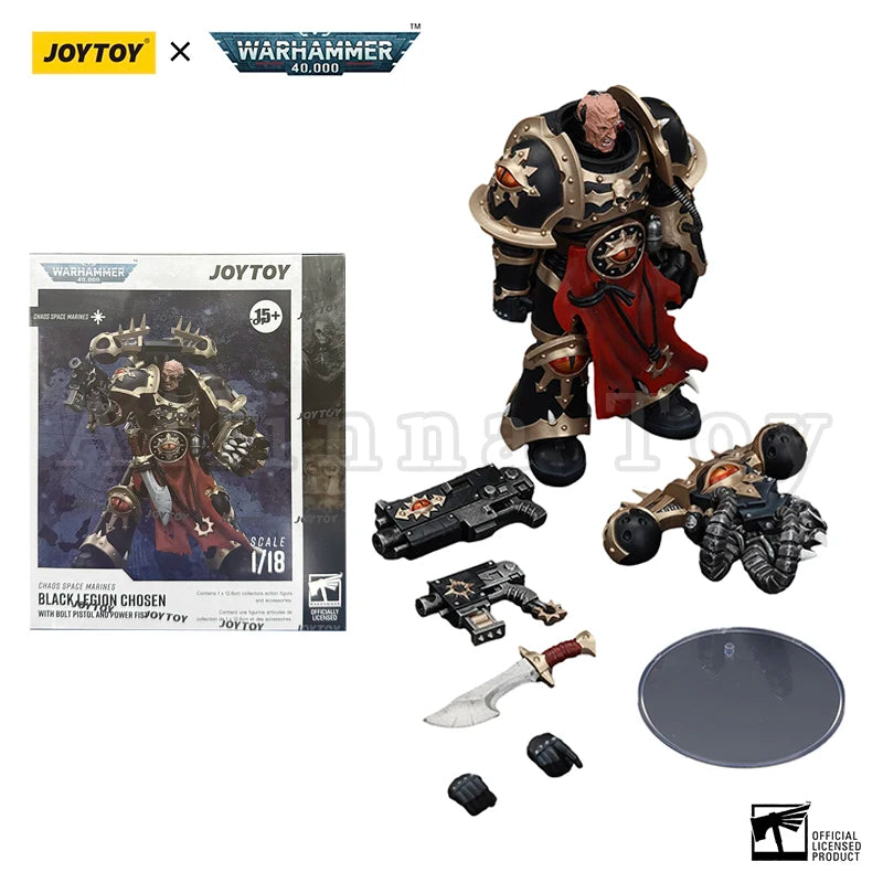 JOYTOY 1/18 Actionfigur 40K Chaos Space Marines Black Legion Chosen Anime Collection Militärmodell