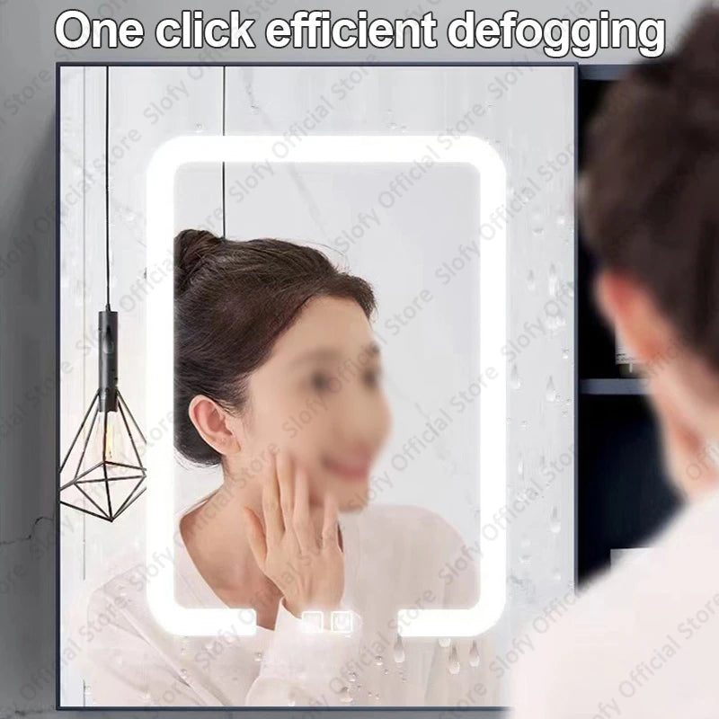 Beauty Mirror Cabinet Integrated With Artistic Ceramic Vessel Sink Multifunctional Bathroom Vanity Modern Bathrooms Furniture