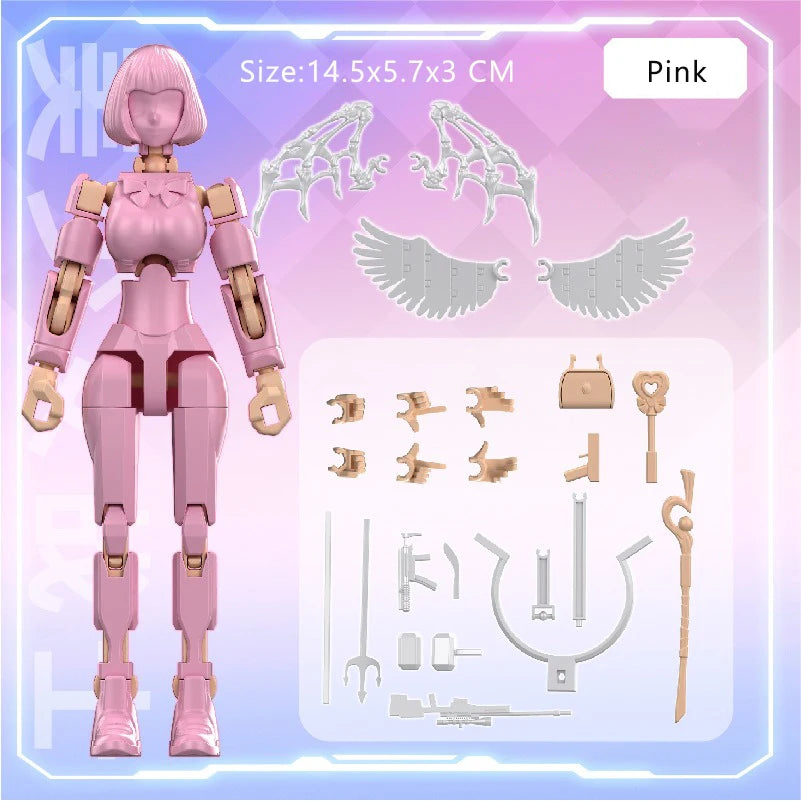 3D Printed Mannequin Dummy Magical Beauty Girl Action Figure  Multi-Jointed Movable Shapeshift Robot Ornament  For Kids Adult