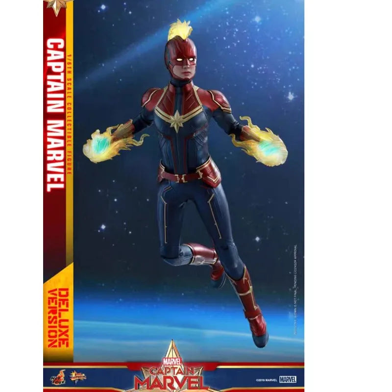 Original Hot Toys MARVEL Avengers 4: Captain Marvel MMS521 MMS522 Anime Figure Collection Toys Models