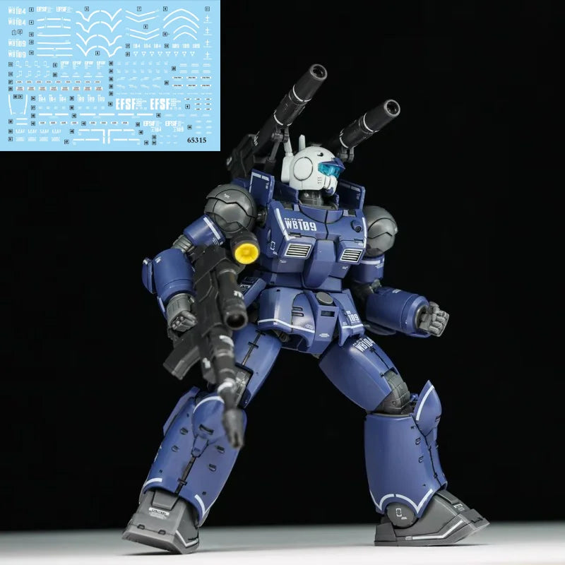 Guncannon From Cucuruz Doan's Island HG1/144 Laser Cannon Blue And White Colors Assembly Model Kit Action Figures Kids Toy Gift
