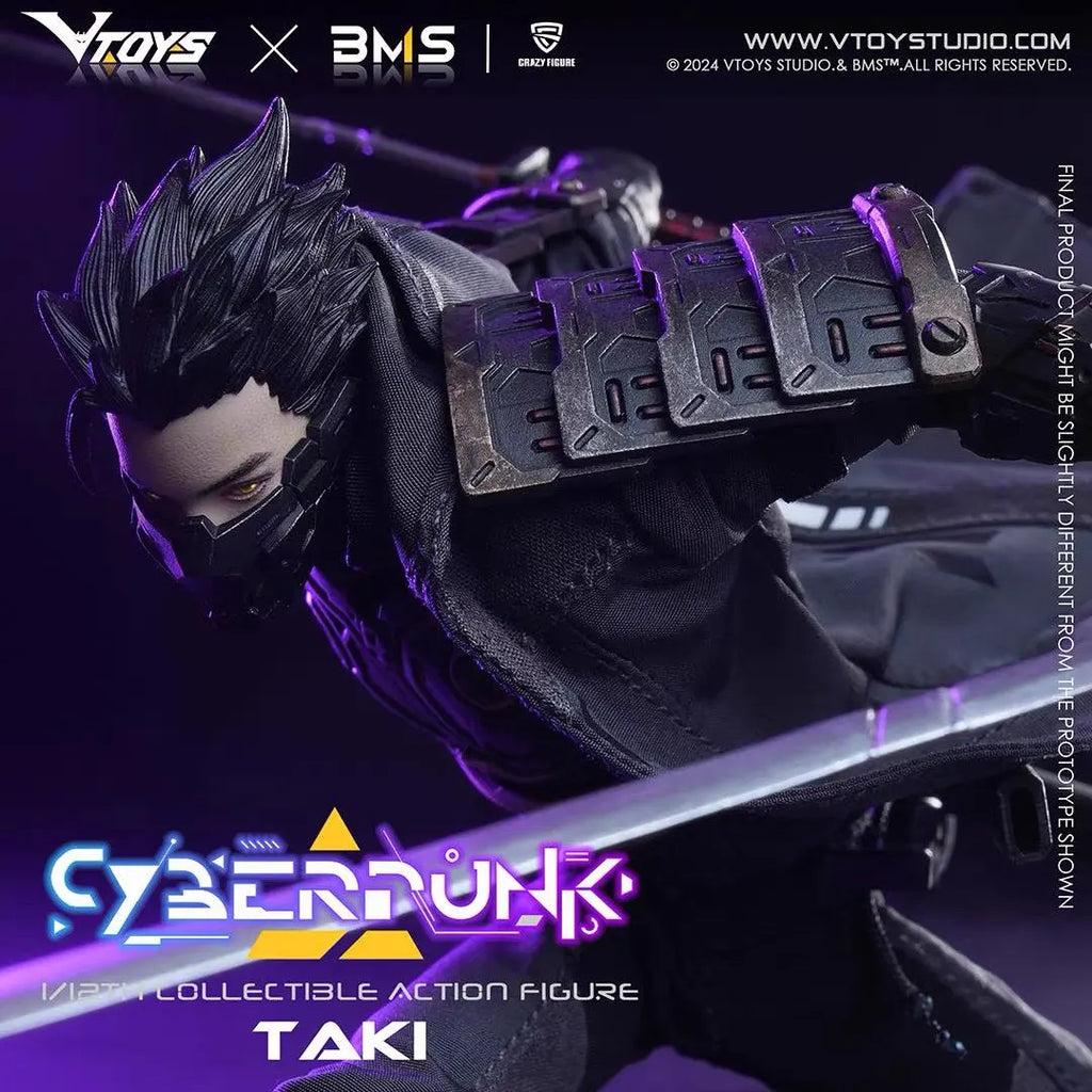 In Stock Vtoys 1 12 Cyberpunk Samurai Taki Articulated Action Figure