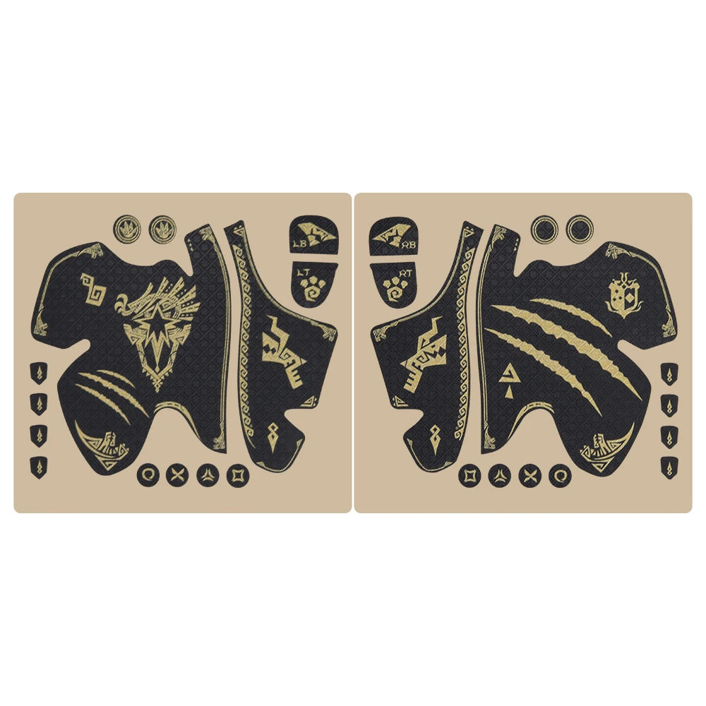 FINALORD Controller Performance Grip Tape Compatible With PS5 DualSense Wireless Gaming Handle,Buttons,Non-Slip Tape(Gold)