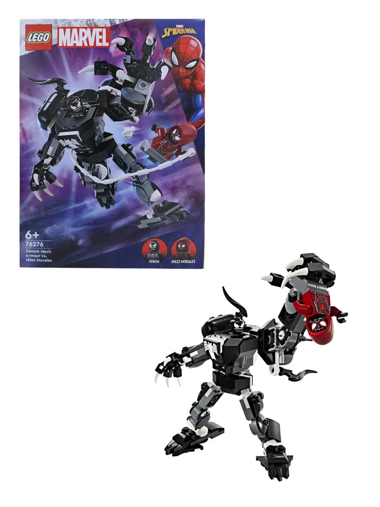LEGO 76276 Marvel Venom Mech Armor vs. Miles Morales, Posable Action for Kids, Marvel Building Set with Minifigures
