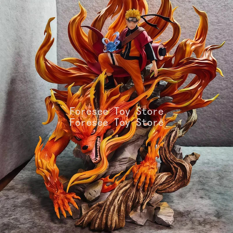 41cm Uzumaki Naruto Nine Tailed Figure NARUTO Ten Years of Perseverance Anime Figures Desktop Decoration Best Gifts for Children
