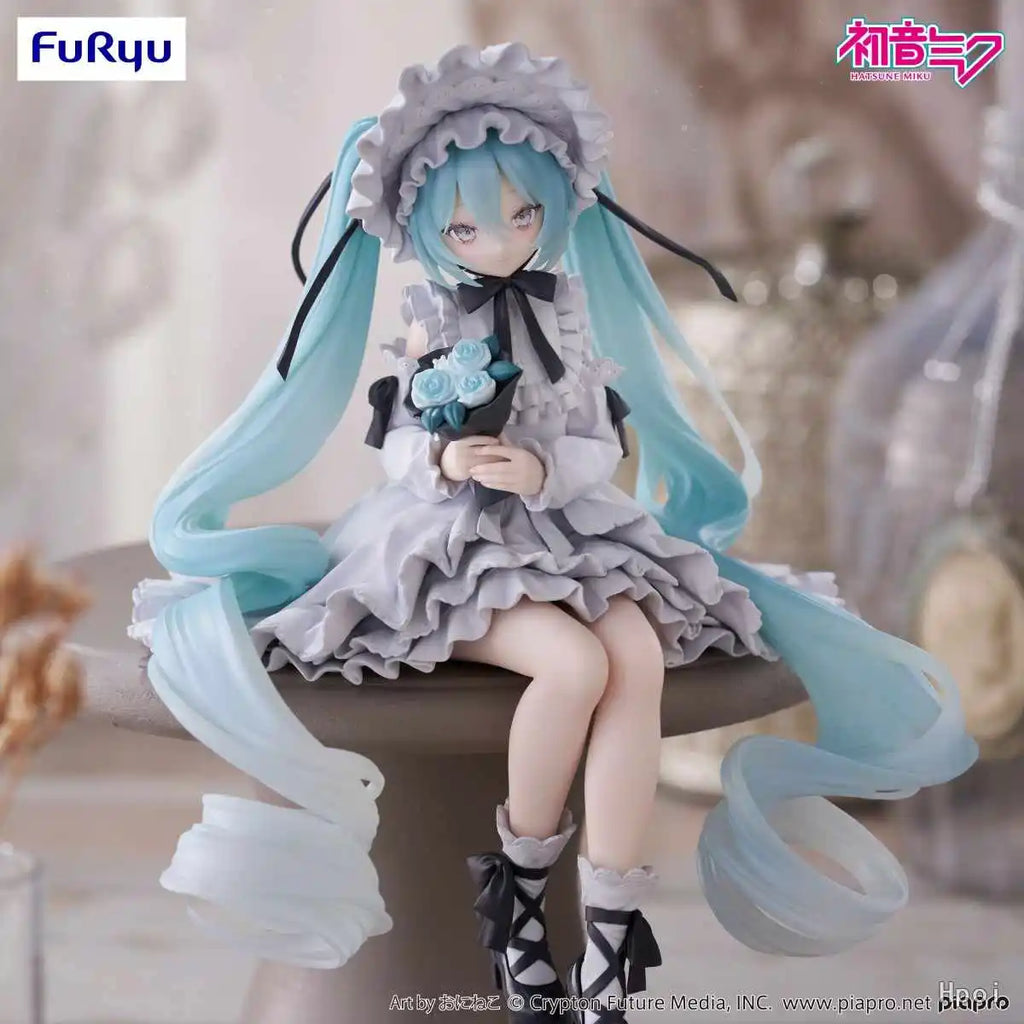 Original Furyu Hatsune Miku Vintage Doll Noodle Stopper Figure Anime Peripheral Pvc Model Kt Collectible Statue Ornament Toy