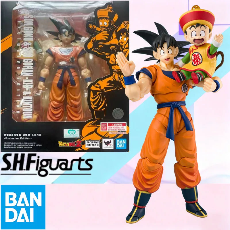 Brand new In Stock BANDAI Original Box S.H.Figuarts DRAGON BALL SON GOKU SON GOHAN SHF Action Figure Model Toy Gift for Kids